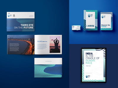 Brand India Summit | Branding application blue branding brochure design diary event design graphic india quote stationery design summit