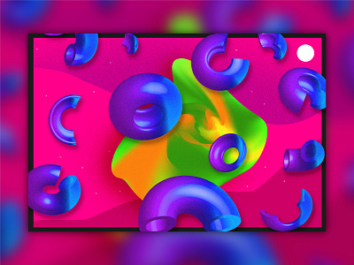 Fruit Loop 3d art artwork circle design experiment explore gradient graphic graphics green loop photoshop poster art