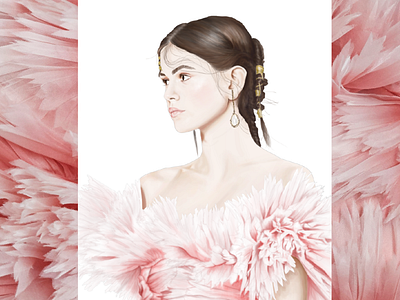 Fashion Illustration - Kaia for Alexander Mcqueen SS 20