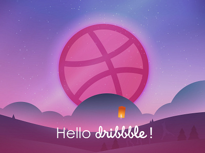 Hello Dribbble! art branding design dribbble flat illustration lettering logo minimal thankyou ui ux