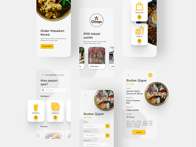 Chingu Cafe Mobile Apps app design ui ui ux ui mobile uidesign ux
