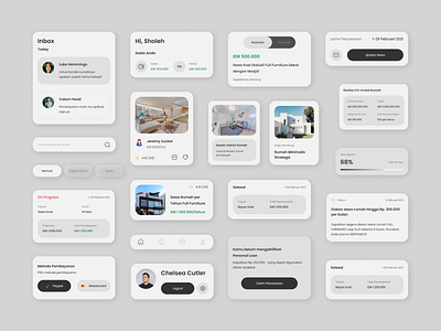 Real Estate Components Design. app component design realestate rent rental rental app ui ui ux ui mobile uidesign ux