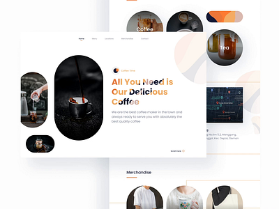 Coffee Shop Landing Page Exploration homepage motion coffee shop shop coffee website landing page branding design ui  ux uidesign motion graphics animation ui
