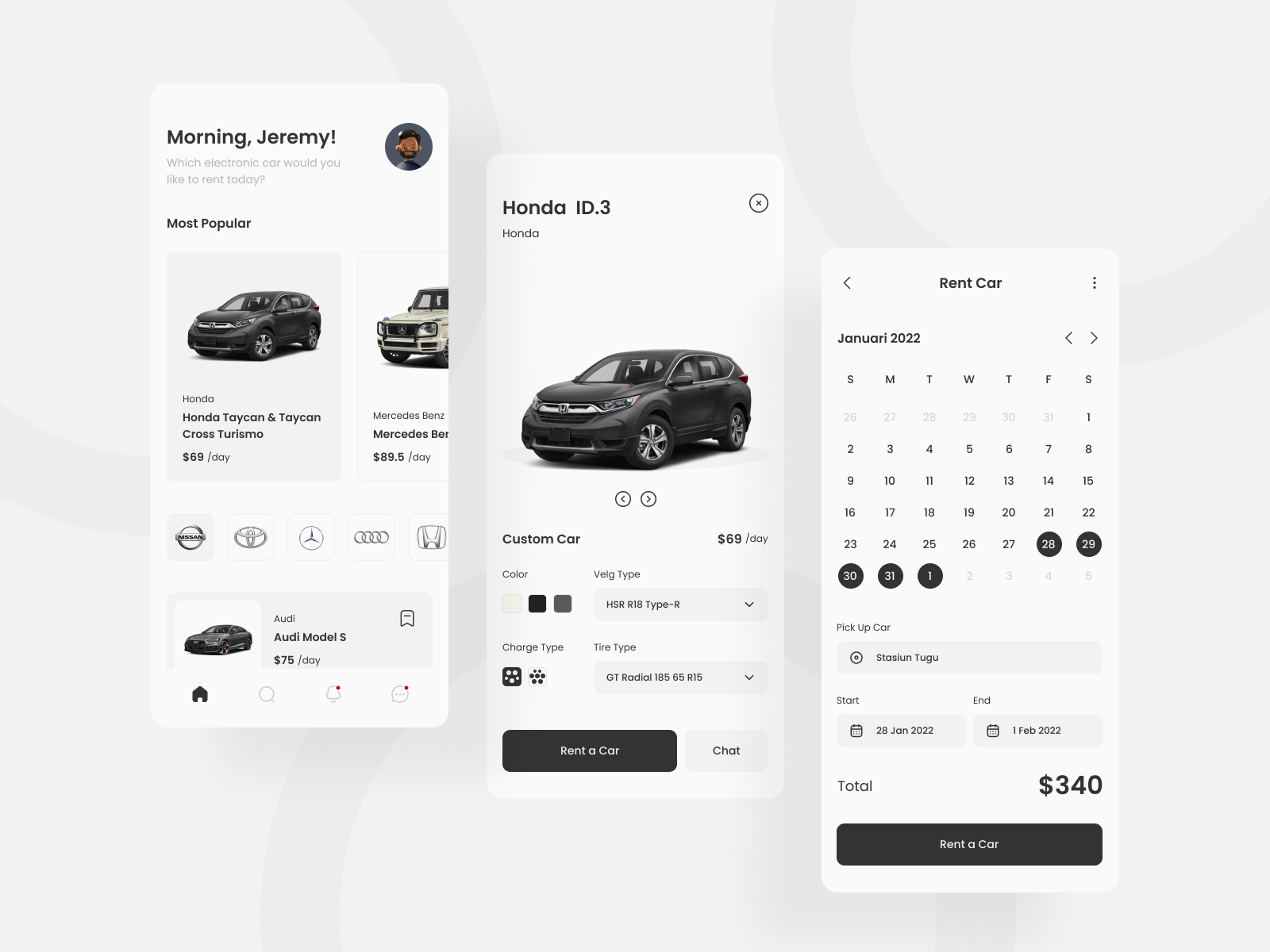 Electric Car Rent App by R Ghozia U for Pixelz on Dribbble