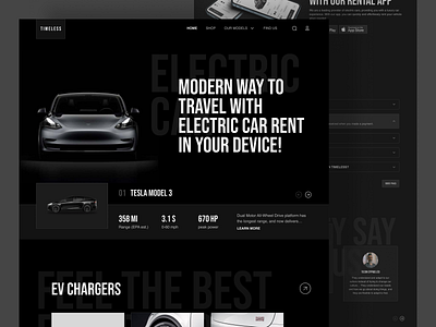 Electric Car - Rent Website