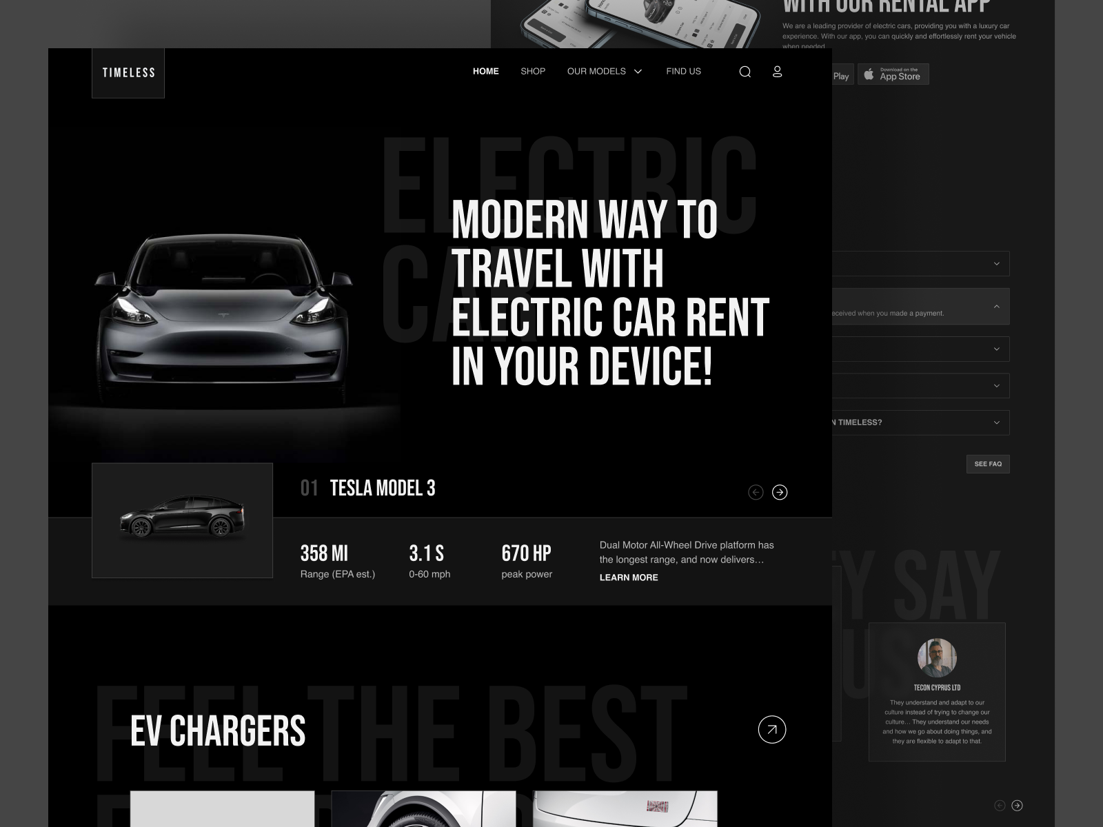 Electric Car Rent Website by R Ghozia U for Pixelz on Dribbble