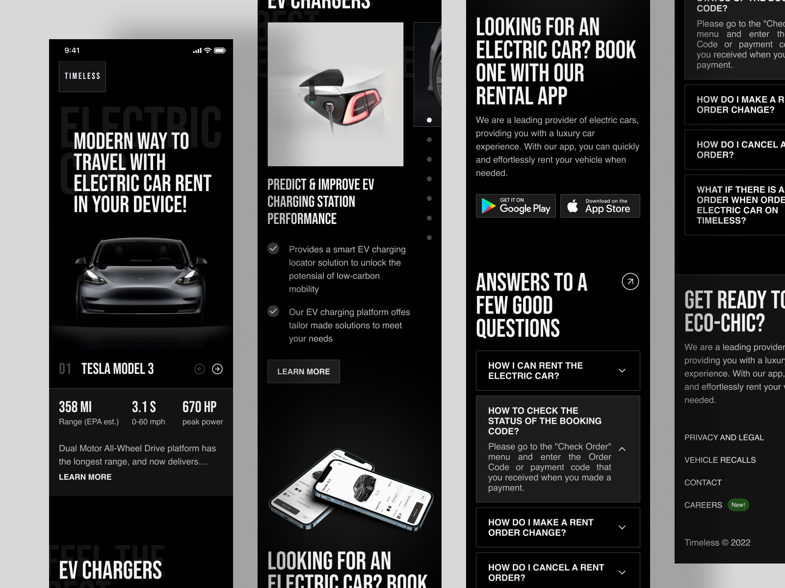 Electric Car Rent Mobile Responsive by R Ghozia U for Pixelz on Dribbble