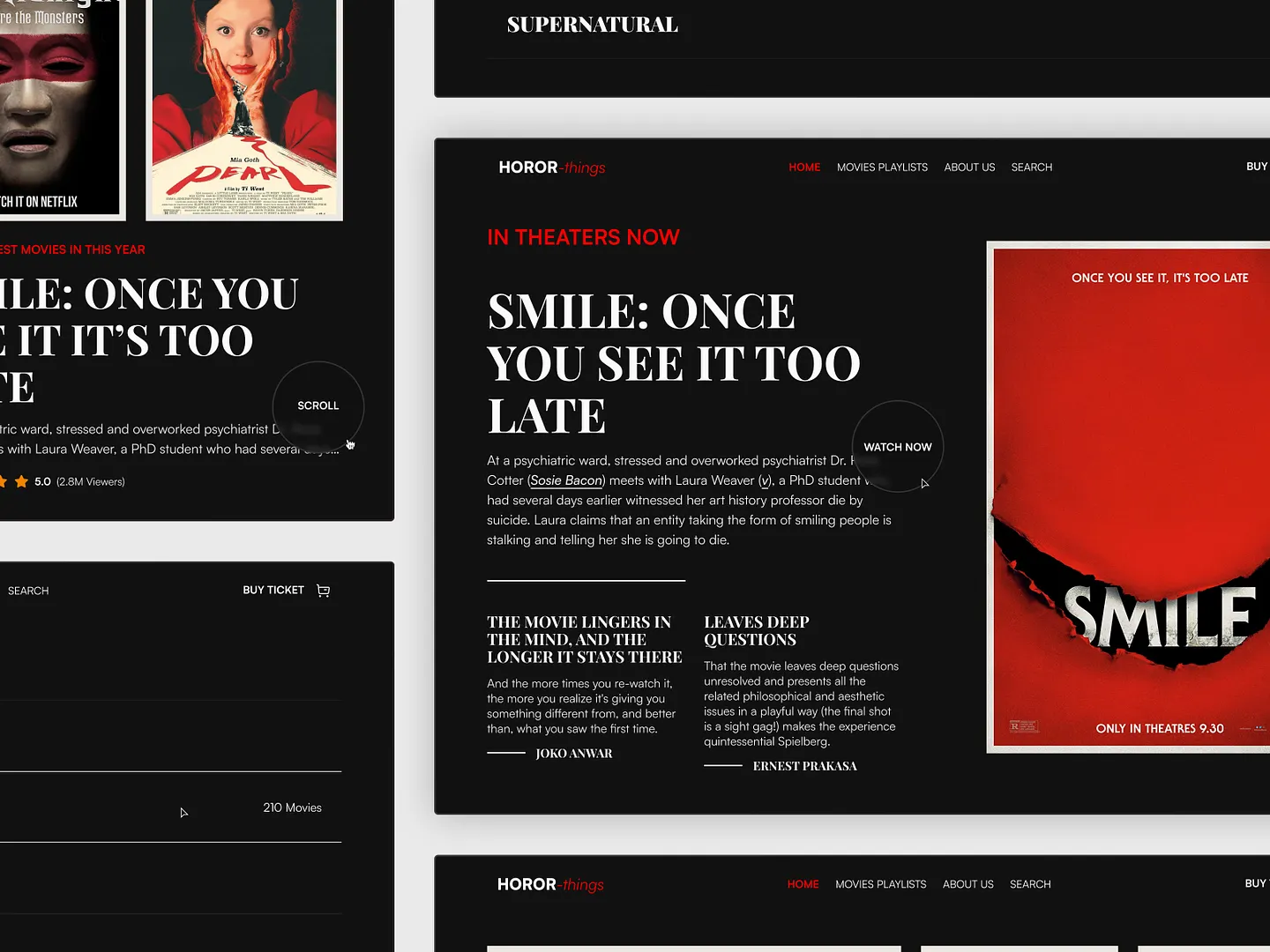 Ultimate Movie Website Design for Horror Enthusiasts