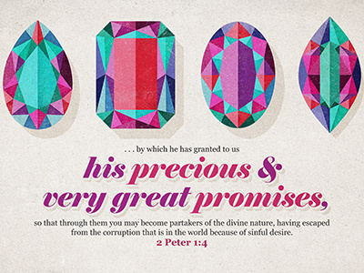 Verse of the Day: 2 Peter 1:4 bible church geometric jewels verse