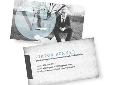 Vikor Penner business cards business cards pianist piano songwriter