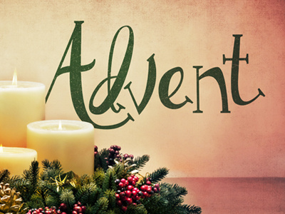 Advent advent candle christmas handmade type typography wreath