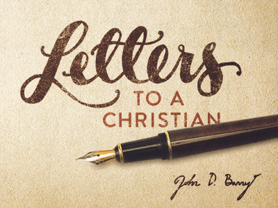 Letters To A Christian book cover christian cover spread handmade type letters pen typography