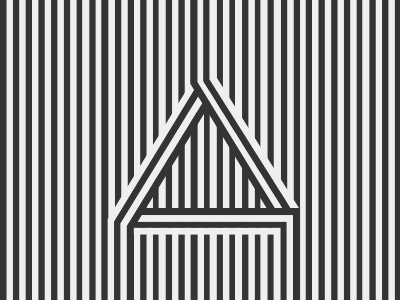 Optical triangle black and white geometric illustration lines triangle