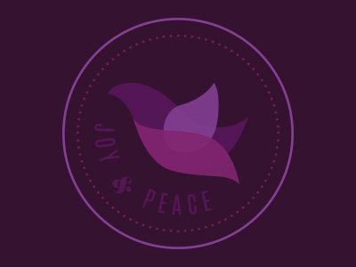 Joy & Peace advent bird christmas dove joy peace purple