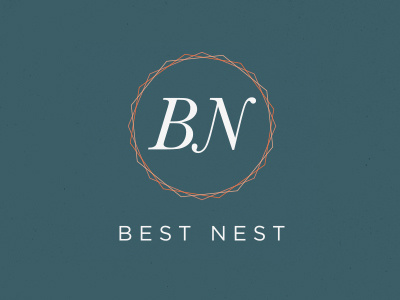 Best Nest Interior Design Logo abstract blue interior design logo minimal nest