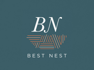 Best Nest Interior Design Logo final abstract blue interior design logo minimal nest serif