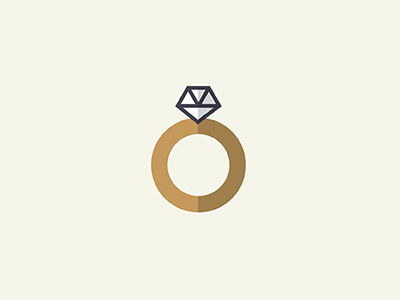 Diamond Ring diamond engagement flat icon illustration jewelry proposal ring shadow
