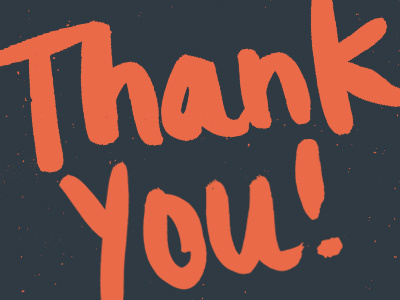 Thank You! brush handmade typography lettering paint thank you thanks