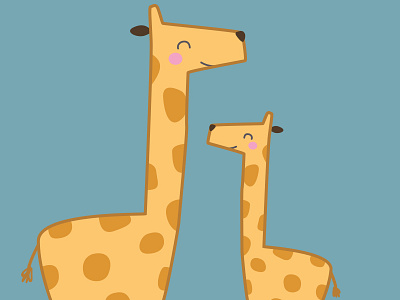 Giraffes baby character giraffes illustration spots