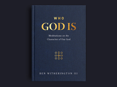 Who God Is blue book cover christian god gold gold foil hard cover meditation texture