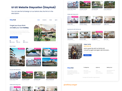 UI UX Website Staycation (Trip family)