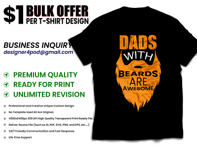 DADS WITH BEARDS ARE AWESOME T-SHIRT DESIGN custom t shirt design diyfathers day shirt ideas father day tshirt father shirts from daughter father tshirt design fathers day 2021 fathers day gifts fathers day inspirational fathers day quotes fathers day shirts near me fathers day shirts toddler fathers funny quotes illustration merch by amazon shirts print on demand tshirt typography tshirt design