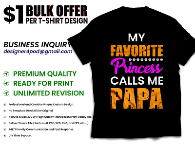 MY FAVORITE PRINCES CALLS ME PAPA T-SHIRT DESIGN custom t shirt design custom t shirts diyfathers day shirt ideas father day tshirt father shirts from daughter father tshirt design fathers day 2021 fathers day gifts fathers day inspirational fathers day quotes fathers day shirts near me fathers funny quotes merch by amazon shirts print on demand typography typography tshirt design