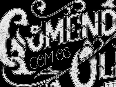 Comendo com os Olhos lettering texture vector