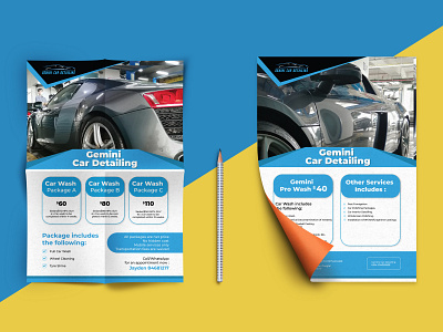 Car Flyer design car detailing car wash designer flyer design graphic design leaflet design poster design