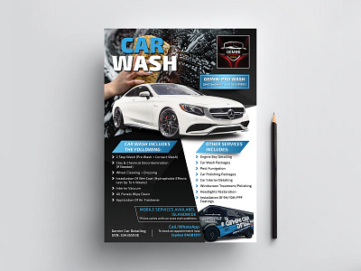 Car Wash Flyer Design branding brochure design designer drawings flyer graphic design leaflet poster