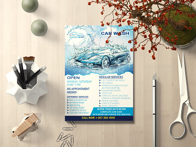 Creative Car Wash Flyer ads advertisement branding brochure brochuredesign design designer flyer graphic design leaflet logo poster real estate social media design