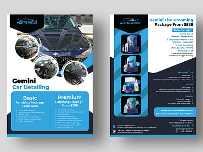 Car Detailing Flyer brochure design designer flyer graphic design graphics leaflet poster
