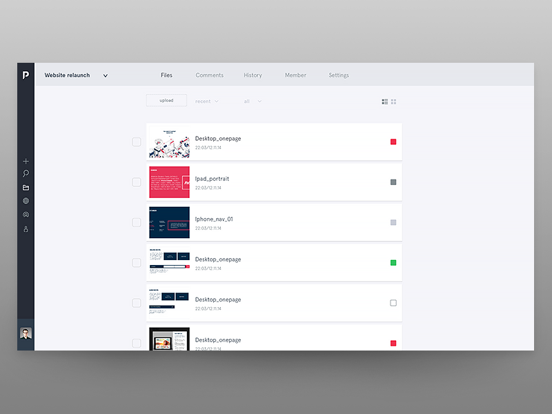 FIlemanagement Interface by Evgeny Becker on Dribbble