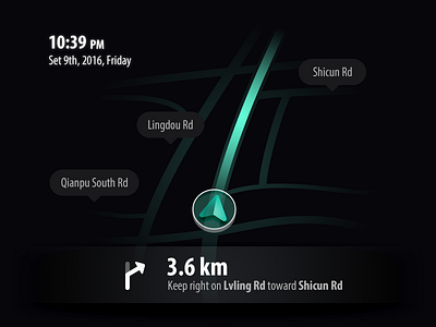 Daily UI #11 Navigation in Car