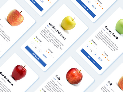 Product Card Concept Supermarket app apple card concept design fruits shop supermarket ui ui ux uiux vector