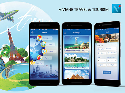 Vivian Travel - An Application for Travel Agency app for travel agency app for travel agency ondemand travel app travel agency travel app travel app design travel app ui travel application travel apps travel booking app