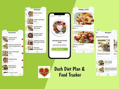 Dash Diet Plan & Food Tracker app design mobile app