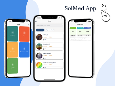 SolMed – Meditation App application ios meditation app meditation app concept meditation app design mobile solmed solmed app