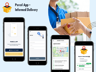 Parcel App – Informed Delivery application delivering services ios app mobile app parcel app parcel application parcel tracking app parcel tracking application