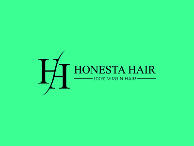 Honesta Hair Logo brand branding businesscard design graphic graphicdesign hair icon illustration logo vector