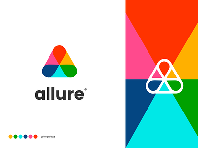 allure branding color palette design illustration logo typogaphy