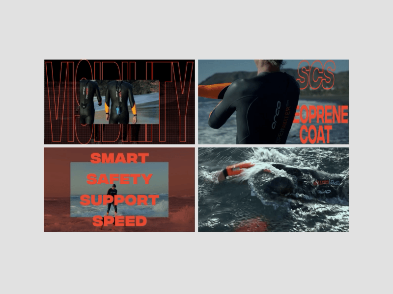 Orca Sportswear SW Wetsuit advertising art direction branding graphic design motion design motion graphics sports sports branding sportswear typography