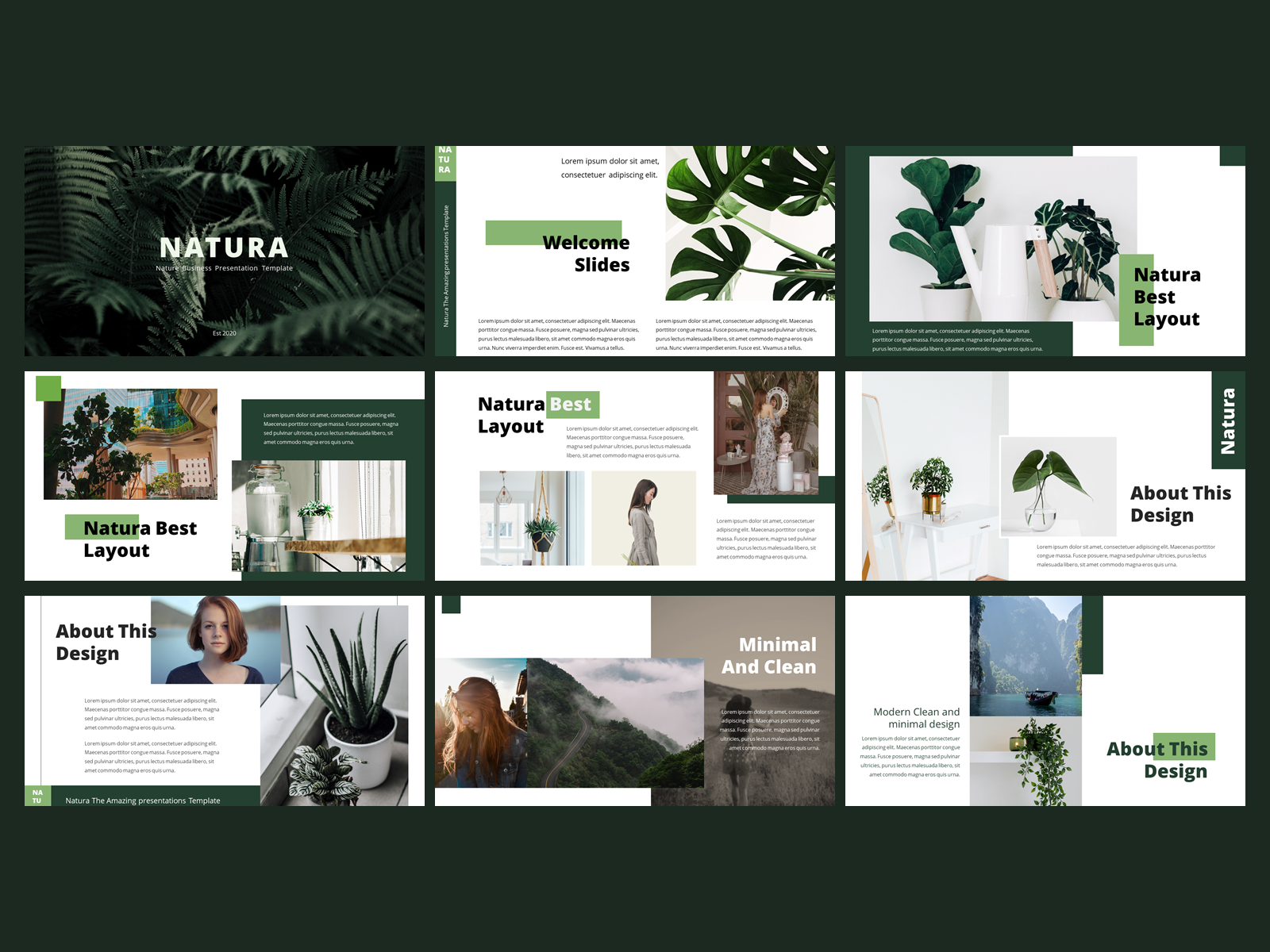 Natura - Nature PowerPoint Template by imorfect creative on Dribbble