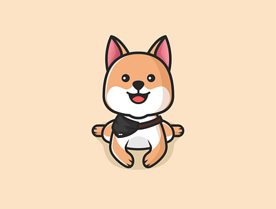 Cute Dog animal branding cartoon cute design dog funny illustration logo ui vector