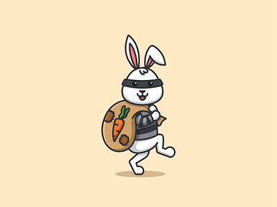 Cute Bunny animal branding bunny cartoon cute design funny illustration logo rabbit vector