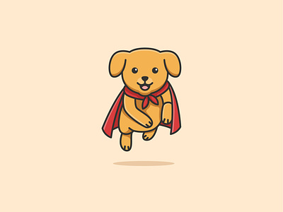 Cute Superdog animal branding cartoon cute design dog funny illustration logo