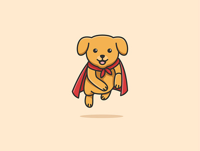 Cute Superdog animal branding cartoon cute design dog funny illustration logo