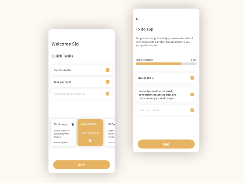 To do App by Rahul Nema on Dribbble