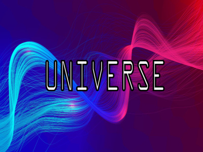 Coloured background background blue colors phrase pink universe