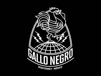 Gallo Negro badge black branding gallo icon kikbo logo logo design méxico netoplasma rooster team